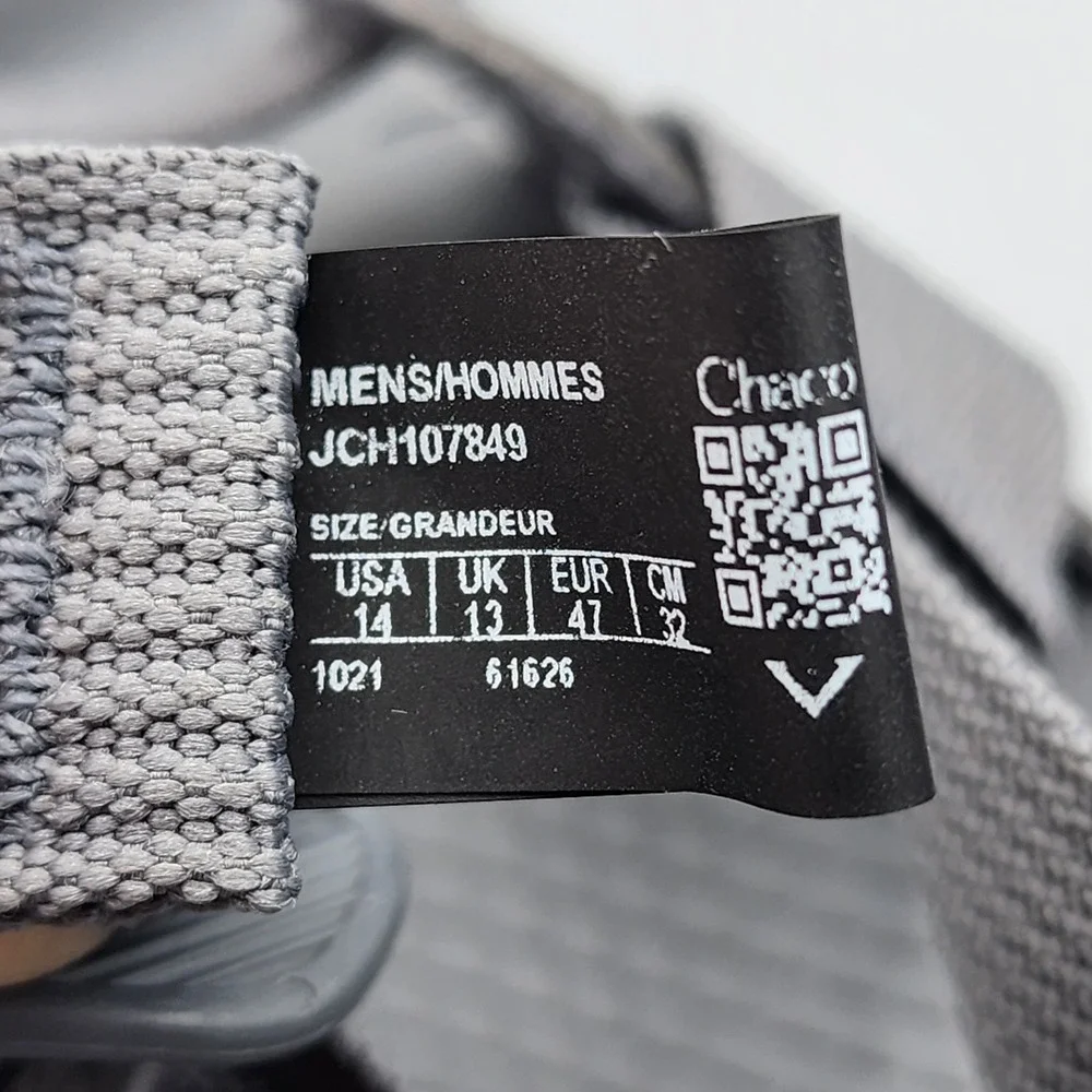 Chaco Men's Lowdown 2 Outdoor Strappy Sandals Grey JCH107849 Size 14